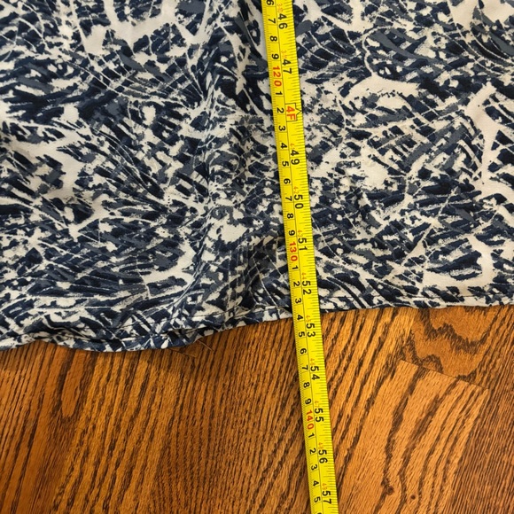 One Clothing Maxi Dress Medium Blue White Patterned Sleeveless Elastic Waist - Picture 15 of 16